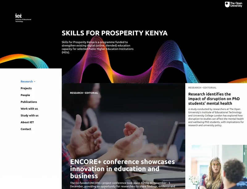 An institute's website